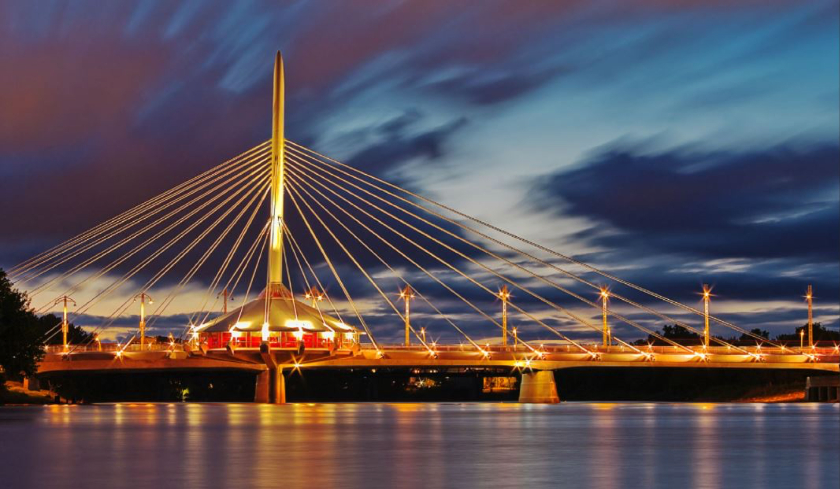 Esplanade Riel Bridge in Winnipeg